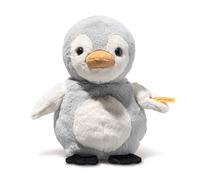 Steiff Peluche Lio Le Pingouin avec veilleuse, Adorable Compagnon avec Yeux en Plastique, Enfants, garç. et Filles, Friends, 22 cm, Gris Clair, 242847
