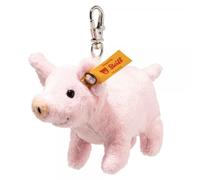 Steiff Pendentif en forme de cochon rose 9 cm porte-bonheur, porte-bonheur, porte-clés en peluche en forme de porc, idée cadeau idéale, lavable en machine, Polyester