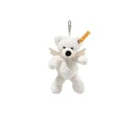 Steiff Pendentif en Forme d'ours en Peluche Lotte - 12 cm - Blanc - Ange Gardien - Porte-clés - en Peluche - Ailes d'ange en Feutre - Idée Lavable en Machine