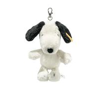 Steiff Pendentif Snoopy 15 cm blanc, porte-clés Peanuts, pendentif en peluche Snoopy, avec anneau porte-clés en peluche douce, lavable en machine