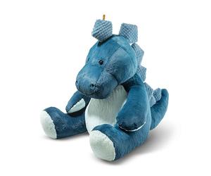 Steiff Spott Stegosaurus Soft Cuddly Friends, Doudou Dinosaure, pour Jouer et se blottir, en Peluche Douce pour Une Peau Douce de bébé, Lavable en Machine, Bleu Pétrole