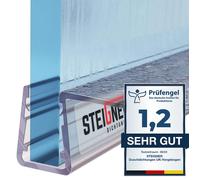 STEIGNER 100cm Joint d'étanchéité droit en PVC pour Paroi en Verre de Douche ou Baignoire, vitre 6/7/8 mm, Anti-Fuites d'Eau, UK11
