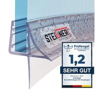 STEIGNER Joint de Douche pour paroi en Verre, 40cm, vitre 6/7/8mm, Joint d'étanchéité PVC courbé pour Les cabines de Douche arrondies, UK09