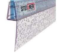 STEIGNER 50cm Joint d'étanchéité droit en PVC pour Paroi en Verre de Douche ou Baignoire, Vitre 3,5/4/5mm, Anti-Fuites d'Eau, UK04