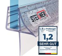 STEIGNER 60cm Joint d'étanchéité droit en PVC pour Paroi en Verre de Douche ou Baignoire, vitre 6/7/8mm, Anti-Fuites d'Eau, UK09