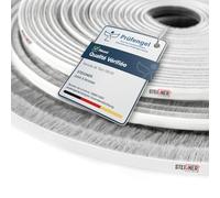 STEIGNER Joint brosse autocollant Gris 5 mm x 25 m - Joint pour portes coulissantes, armoires et meubles - Coupe-vent, pare-poussière pour la maison et l'appartement