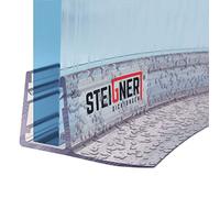 STEIGNER Joint de douche pour paroi en verre, 100cm, vitre 6/7/8mm, joint d'étanchéité PVC courbé pour les cabines de douche arrondies, UK02