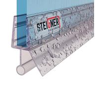 STEIGNER Joint de douche pour paroi en verre, 110cm, vitre 3,5/4/5 mm, joint d'étanchéité PVC droit pour les cabines de douche réctangulaires, UK18