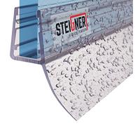 STEIGNER Joint de Douche pour paroi en Verre, 150cm, vitre 6/7/ 8 mm, Joint d'étanchéité PVC Droit pour Les cabines de Douche réctangulaires, UK12