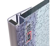 STEIGNER Joint de douche pour paroi en verre, 173cm, vitre 3,5/4/5mm, joint d’étanchéité magnétique PVC, UKM01, 1 pièce