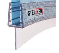 STEIGNER Joint de douche pour paroi en verre, 40cm, vitre 6/7/8mm, joint d'étanchéité PVC courbé pour les cabines de douche arrondies, UK10