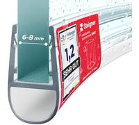 STEIGNER Joint de Douche pour paroi en Verre, 50cm, vitre 6/7/8mm, Joint d'étanchéité PVC courbé pour Les cabines de Douche arrondies, UK07