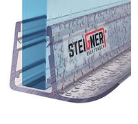 STEIGNER Joint de douche pour paroi en verre, 70cm, vitre 6/7/ 8 mm, joint d'étanchéité PVC droit pour les cabines de douche réctangulaires, UK14