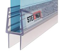 STEIGNER Joint de douche pour paroi en verre, 80cm, vitre 10/11 mm, joint d'étanchéité PVC droit pour les cabines de douche réctangulaires, UK20-10
