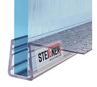 STEIGNER Joint de douche pour paroi en verre, 80cm, vitre 6/7/ 8 mm, joint d'étanchéité PVC droit pour les cabines de douche réctangulaires, UK11