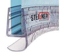 STEIGNER Joint de Douche pour paroi en Verre, 90cm, vitre 5/6/7/8mm, Joint d'étanchéité PVC courbé pour Les cabines de Douche arrondies, UK15