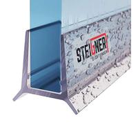 STEIGNER Joint de douche pour paroi en verre, 90cm, vitre 5/6 mm, joint d'étanchéité PVC droit pour les cabines de douche réctangulaires, UK24-06