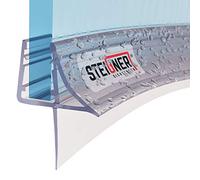 STEIGNER Joint de Douche pour paroi en Verre, 90cm, vitre 6/7/8mm, Joint d'étanchéité PVC courbé pour Les cabines de Douche arrondies, UK09