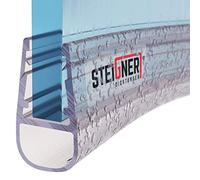 STEIGNER Joint de Douche pour paroi en Verre, 90cm, vitre 6/7/8mm, Joint d'étanchéité PVC courbé pour Les cabines de Douche arrondies, UK07