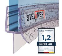 STEIGNER Joint de douche pour paroi en verre, 90cm, vitre 6/7/8mm, joint d'étanchéité PVC courbé pour les cabines de douche arrondies, UK03