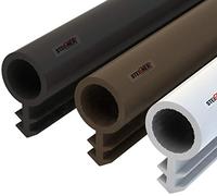 STEIGNER Joint de Porte et de Fenêtre STD03 20 m 8 mm Joint d'Étanchéité en Caoutchouc Noir PVC Aluminium