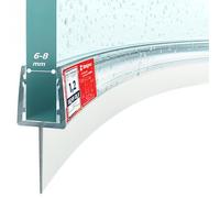 STEIGNER Joint flexible de douche 40 cm UK10 (1 pc.) - Joint courbé pour douche 1/4 de cercle ou arrondie avec porte 6-8 mm - Couleur : transparent - Matériau flexible, Finition esthétique, Étanchéité
