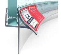 STEIGNER Joint flexible de douche 50cm UK09 (1 pc.) transparent - Joint inférieur flexible pour douche 1/4 de cercle ou arrondie avec porte 6-8 mm - Ajustement parfait, Matériau durable, Imperméable