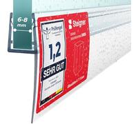 STEIGNER Joint de douche pour paroi en verre, 200cm, vitre 6/7/8mm, joint d'étanchéité PVC droit pour les cabines de douche réctangulaires, UK05