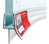STEIGNER Joint porte de douche flexible UK03 60 cm (1 pc.) transparent - Joint vertical pour douche 1/4 de cercle ou arrondie avec porte 6-8 mm - Ajustement parfait, Étanchéité, Installation facile