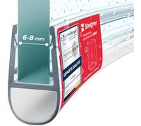 STEIGNER Joint porte de douche flexible UK07 110 cm (1 pc.) transparent - Joint vertical pour douche 1/4 de cercle ou arrondie avec porte 6-8 mm - Matériau flexible, Installation facile, Étanchéité