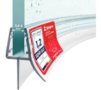 STEIGNER Joint porte de douche flexible UK13 80 cm (1 pc.) transparent - Joint vertical pour douche 1/4 de cercle ou arrondie avec porte 3,5-5 mm - Finition esthétique, Étanchéité, Matériau flexible