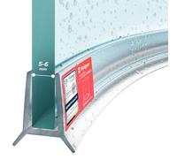 STEIGNER Joint porte de douche flexible UK24 50 cm (1 pc.) transparent - Joint vertical pour douche 1/4 de cercle ou arrondie avec porte 5-6 mm - Ajustement parfait, Design discret, Matériau flexible
