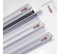 STEIGNER Joint porte de douche UK03 100cm (1 pc.) transparent pour porte 6-8 mm - Set avec 2x joints magnétique UKM02 200cm pour portes de douche 180° + joint mural UK07 200cm - Finition esthétique