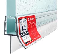 STEIGNER Joint de douche pour paroi en verre, 40cm, vitre 6/7/8mm, joint d'étanchéité PVC droit pour les cabines de douche réctangulaires, UK03