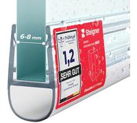 STEIGNER Joint porte de douche UK07 50 cm (1 pc.) transparent - Joint vertical pour douche à accès d'angle ou pentagonale avec porte 6-8 mm - Étanchéité, Ajustement parfait, Design discret