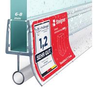 STEIGNER Joint porte de douche UK08 80 cm (1 pc.) transparent - Joint vertical pour douche à accès d'angle ou pentagonale avec porte 6-8 mm - Ajustement parfait, Matériau durable, Design discret