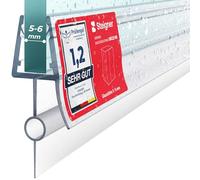 STEIGNER Joint de Douche pour paroi en Verre, 50cm, vitre 5/6 mm, Joint d'étanchéité PVC Droit pour Les cabines de Douche réctangulaires, UK22-06