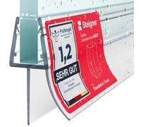 STEIGNER Joint de douche pour paroi en verre, 70cm, vitre 5/6 mm, joint d'étanchéité PVC droit pour les cabines de douche réctangulaires, UK33-06