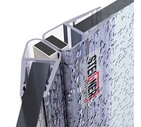 STEIGNER Joints de douche magnétiques SET, 190 cm, vitre 6/7/8mm, joints d'étanchéité aimantés 135* pour portes de douche, UKM04, 2 pièces