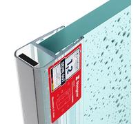 STEIGNER Joints de douche magnétiques SET, 197cm, vitre 6/7/8mm, joints d'étanchéité aimantés 180* pour portes de douche, UKM02, 2 pièces