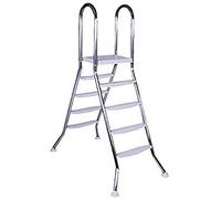 Unbekannt Steinbach 018025 Escabeau en Acier Inoxydable 4 + 4 marches pour Bassin de 120 cm et 135 cm Diamètre 43 mm