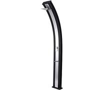 Steinbach Douche Solaire Slim Line Duo - 049048 - Douche de Jardin Pratique Aspect Acier avec réservoir en Aluminium de 40 L et pommeau de Douche Auto-détartrant - 2,25 m de Haut
