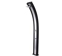 Steinbach Douche Solaire Slim Line Duo - 049048 - Douche de Jardin Pratique Effet Acier avec réservoir en Aluminium de 40 L et pommeau de Douche Auto-détartrant - 2,25 m de Haut