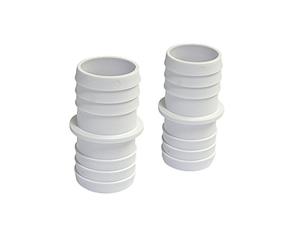 STEINBACH Fitting 060033 Lot de 2 Embouts de Tuyau Doubles Ø 38/38 mm, Blanc, Petit