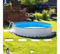 Steinbach Nuovo Kit Piscine Hors-Sol à paroi en Acier 450 x 450 x 120 cm Weiss
