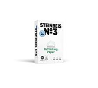 STEINBEIS N°3 PUREWHITE, papier reprographique, 100% recyclé, teinte naturelle, 80g, A4, Ange Bleu, ramette de 500 feuilles