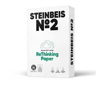 Steinbeis No.2 Lot de 2 500 feuilles de papier recyclé A4 80 g/m² Blanc et sans chlore Papier copie de qualité supérieure ISO 80/CIE 85