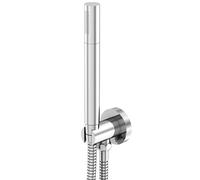 Steinberg 100 1670 Brause-Garnitur Ensemble de Douche Moderne avec coude de de raccordement Mural intégré et douchette réglable sur 3 Positions, Chrom