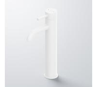 Steinberg Série 100 robinetterie de lavabo, sans garniture de vidage, saillie : 128mm, 1001700W, Couleur: Blanc mat