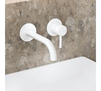 Steinberg Serie 100 mitigeur lavabo 10018143W encastré, saillie 195 mm, montage mural, blanc mat